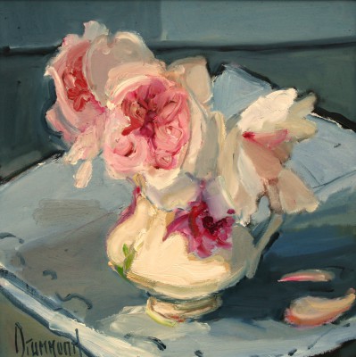 Scottish Artist Marion Drummond - Pink Roses and Porcelain
